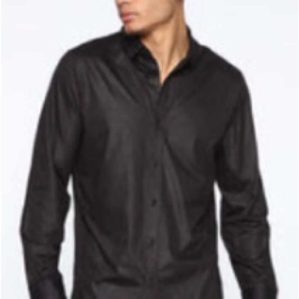 Kevin Long Sleeve Woven Top - Black